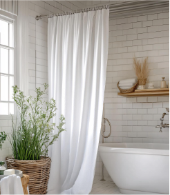 Şık Banyo Perdeleri